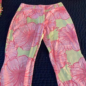 Lilly Pulitzer Floral Hibiscus white label size 8